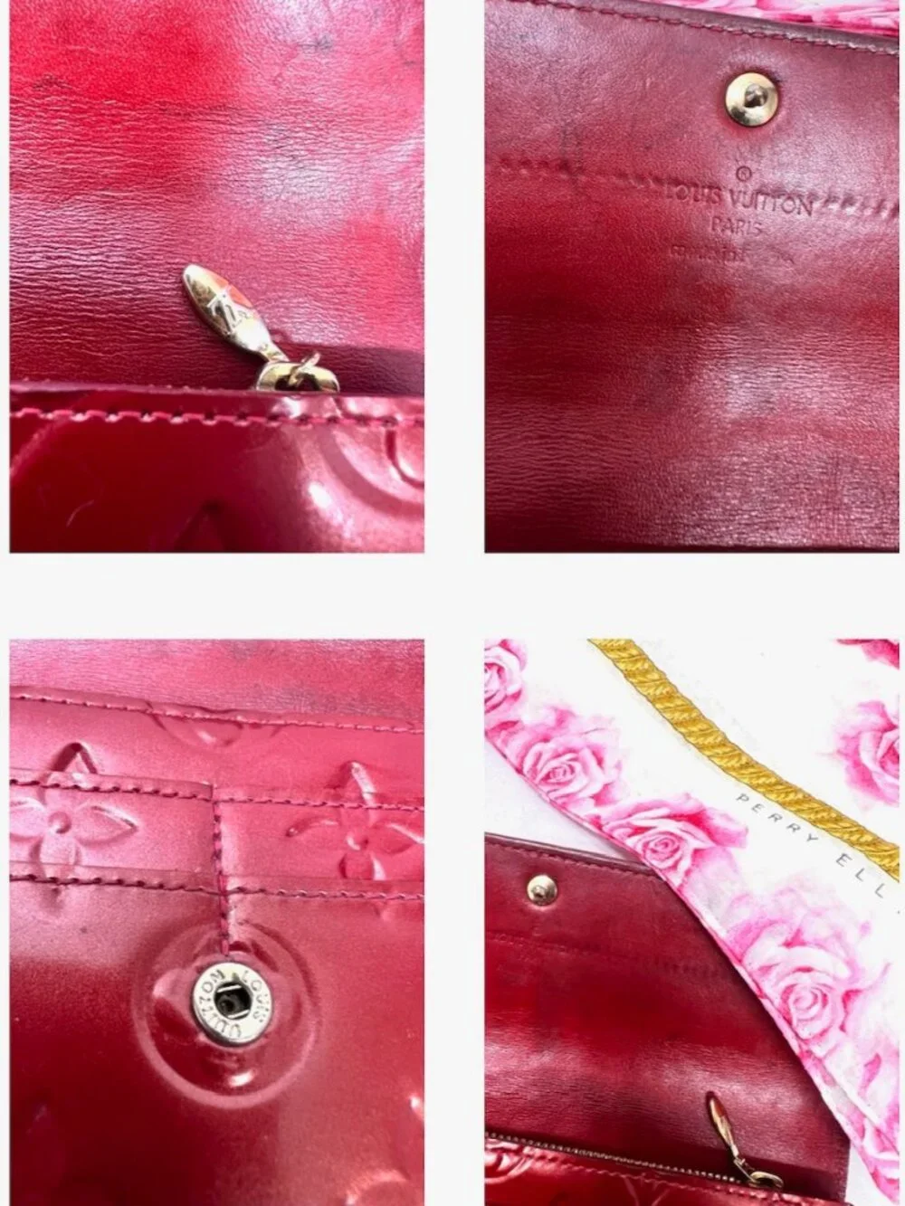 LOUIS VUITTON Vernis Portefeuille Bifold Wallet +FREE P. Ellis Kerchief (14